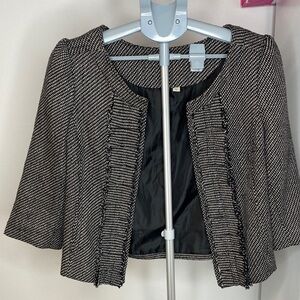 Chic Black and White Women's Blazer